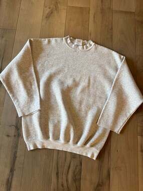 Vintage Tultex Heavyweight Heather Gray Crewneck Sweatshirt Large